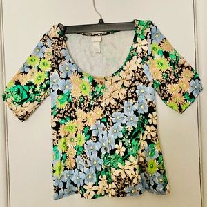 H&M floral button down top